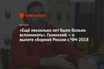 «Ещё несколько лет было больно вспоминать». Газинский — о вылете сборной России с ЧМ-2018