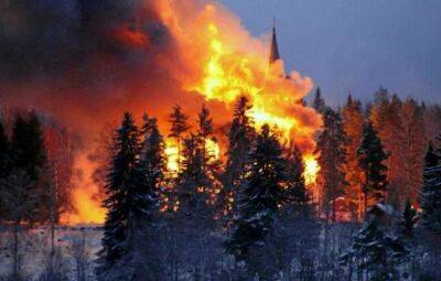 В Финляндии на Рождество сгорела деревянная церковь XVIII века — в поджоге подозревают местного старика