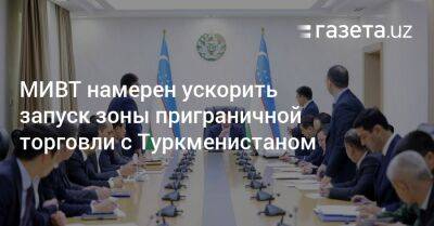 МИВТ намерен ускорить запуск зоны приграничной торговли с Туркменистаном