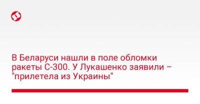 В Беларуси нашли в поле обломки ракеты С-300. У Лукашенко заявили – "прилетела из Украины"