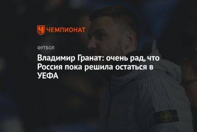 Владимир Гранат: очень рад, что Россия пока решила остаться в УЕФА