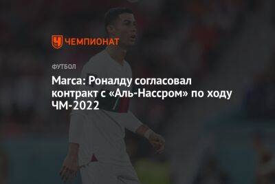 Marca: Роналду согласовал контракт с «Аль-Нассром» по ходу ЧМ-2022