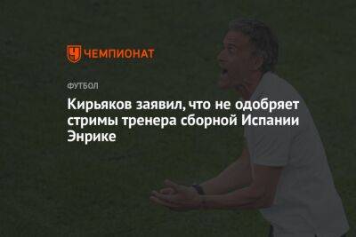 Кирьяков заявил, что не одобряет стримы тренера сборной Испании Энрике