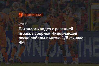 Появилось видео с реакцией игроков сборной Нидерландов после победы в матче 1/8 финала ЧМ