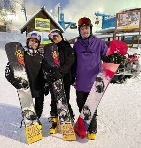 По «Солнечной долине» спустились на следующий этап кунгурские сноубордисты