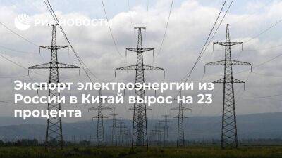 Шульгинов заявил, что экспорт электроэнергии из России в Китай вырос на 23 процента