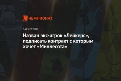 Назван экс-игрок «Лейкерс», подписать контракт с которым хочет «Миннесота»