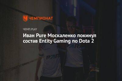 Иван Pure Москаленко покинул состав Entity Gaming по Dota 2