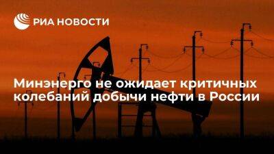 Замглавы Минэнерго Сорокин: в России не ожидают критичных колебаний добычи нефти
