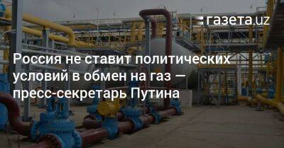 Россия не ставит политических условий в обмен на газ — пресс-секретарь Путина