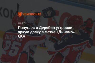 Попугаев и Дерябин устроили яркую драку в матче «Динамо» — СКА