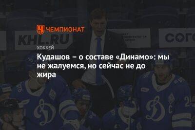 Кудашов – о составе «Динамо»: мы не жалуемся, но сейчас не до жира