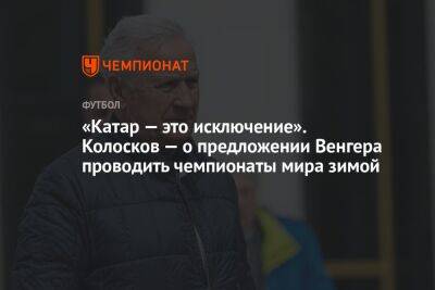 «Катар — это исключение». Колосков — о предложении Венгера проводить чемпионаты мира зимой