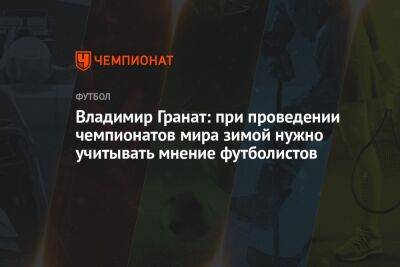 Владимир Гранат: при проведении чемпионатов мира зимой нужно учитывать мнение футболистов