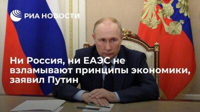 Путин: ни Россия, ни ЕАЭС не взламывают принципы экономики, ничего не ограничивают