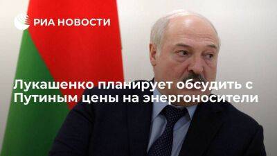 Лукашенко заявил, что хочет обсудить на встрече с Путиным цены на энергоносители