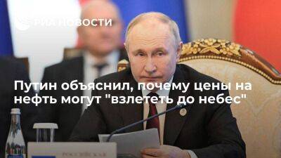 Путин: потолок на нефть сведет инвестиции в мире к нулю, а цены на нее "взлетят до небес"