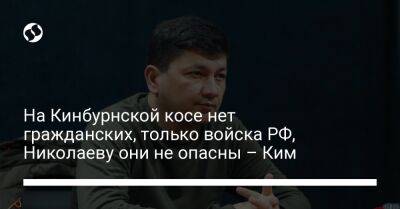 На Кинбурнской косе нет гражданских, только войска РФ, Николаеву они не опасны – Ким