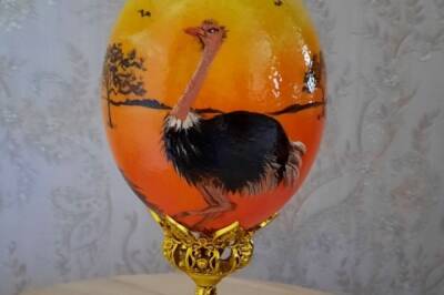 В Хабаровском крае откроется выставка картин на яйцах страусов