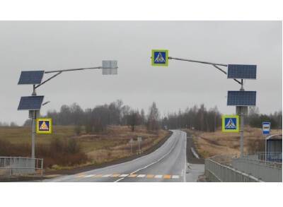 В Смоленской области пешеходные переходы оборудуют автономными системами освещения