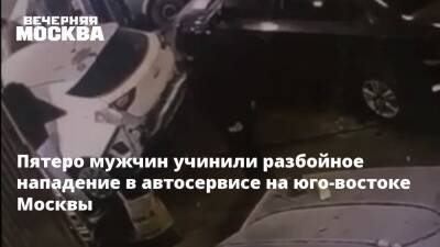 Пятеро мужчин учинили разбойное нападение в автосервисе на юго-востоке Москвы