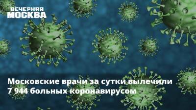 Московские врачи за сутки вылечили 7 944 больных коронавирусом