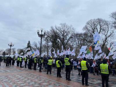 В Киеве проходит протест украинцев под Радой