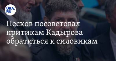 Песков посоветовал критикам Кадырова обратиться к силовикам