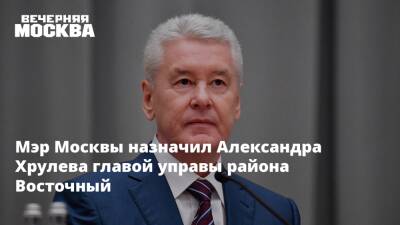 Мэр Москвы назначил Александра Хрулева главой управы района Восточный