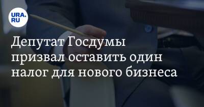 Депутат Госдумы призвал оставить один налог для нового бизнеса