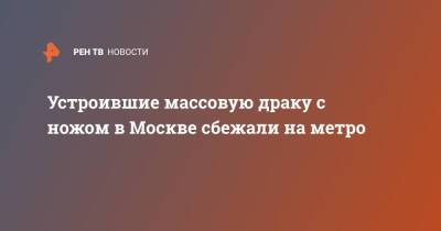 Устроившие массовую драку с ножом в Москве сбежали на метро - ren.tv - Москва - Москва