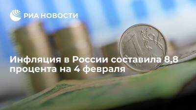 Минэкономразвития: инфляция в России в годовом выражении составила 8,8 процента в феврале