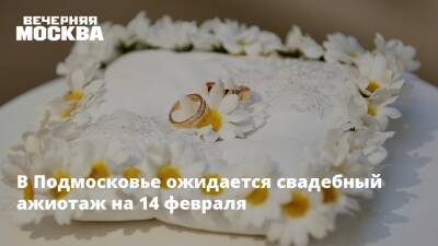 В Подмосковье ожидается свадебный ажиотаж на 14 февраля