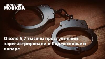 Около 5,7 тысячи преступлений зарегистрировали в Подмосковье в январе