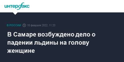 В Самаре возбуждено дело о падении льдины на голову женщине - interfax.ru - Москва - Самара