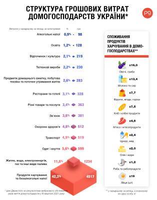 Арифметика виживання: скільки та на що витрачають гроші українці (інфографіка)
