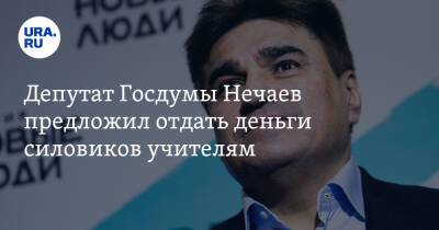Депутат Госдумы Нечаев предложил отдать деньги силовиков учителям