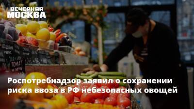 Роспотребнадзор заявил о сохранении риска ввоза в РФ небезопасных овощей