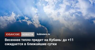 Весеннее тепло придет на Кубань: до +11 ожидается в ближайшие сутки