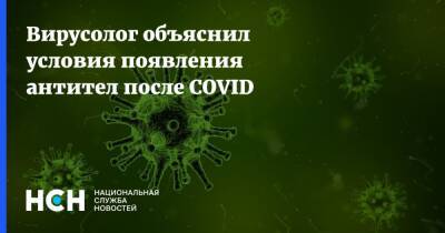 Вирусолог объяснил условия появления антител после COVID