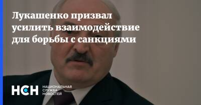Лукашенко призвал усилить взаимодействие для борьбы с санкциями