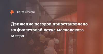 Движение поездов приостановлено на фиолетовой ветке московского метро
