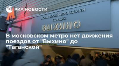 В московском метро остановили движение поездов от "Выхино" до "Таганской"