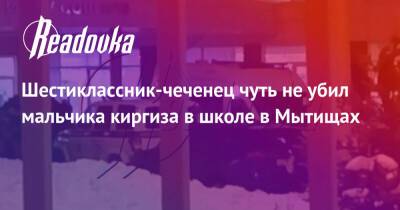 Шестиклассник-чеченец чуть не убил мальчика киргиза в школе в Мытищах - readovka.news - Мытищ