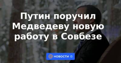 Путин поручил Медведеву новую работу в Совбезе