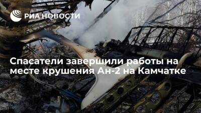 Пожарные и спасатели завершили работы на месте крушения самолета Ан-2 на Камчатке