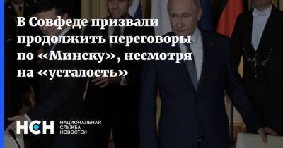 В Совфеде призвали продолжить переговоры по «Минску», несмотря на «усталость»