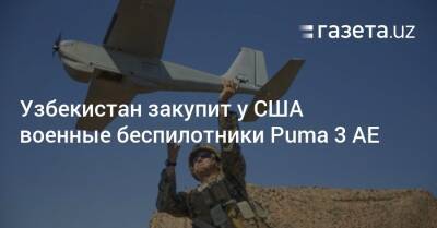 Узбекистан - Узбекистан закупит у США военные беспилотники Puma 3 AE - gazeta.uz - США - Узбекистан