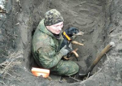 Охотник в Курской области пять дней искал под землей свою собаку и нашел живой
