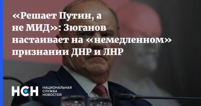 «Решает Путин, а не МИД»: Зюганов настаивает на «немедленном» признании ДНР и ЛНР